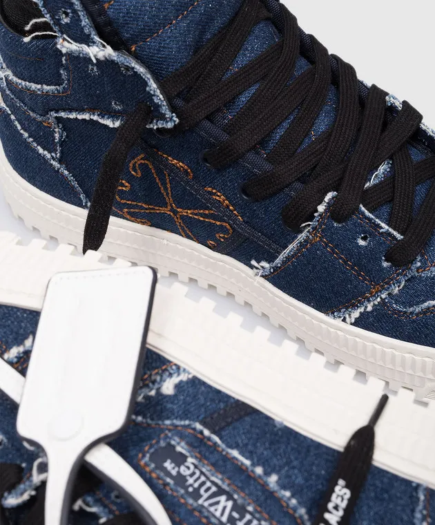 OFFWHITE BLUE HITOPS 3.0 OFF COURT