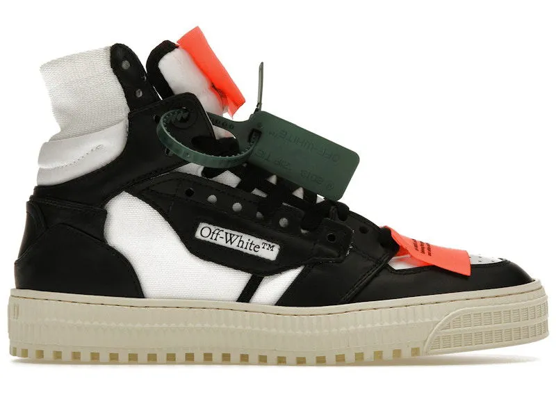OFFWHITE OFF COURT 3.0 LEATHER CANVAS BLACK WHITE