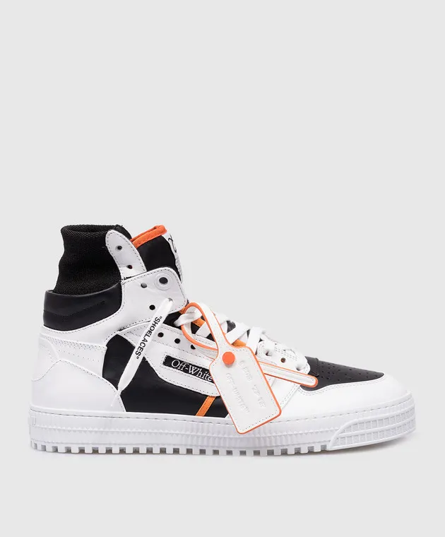 OFFWHITE WHITE LEATHER HIGHTOPS 3.0 OFF COURT
