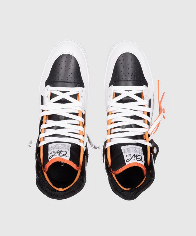 OFFWHITE WHITE LEATHER HIGHTOPS 3.0 OFF COURT