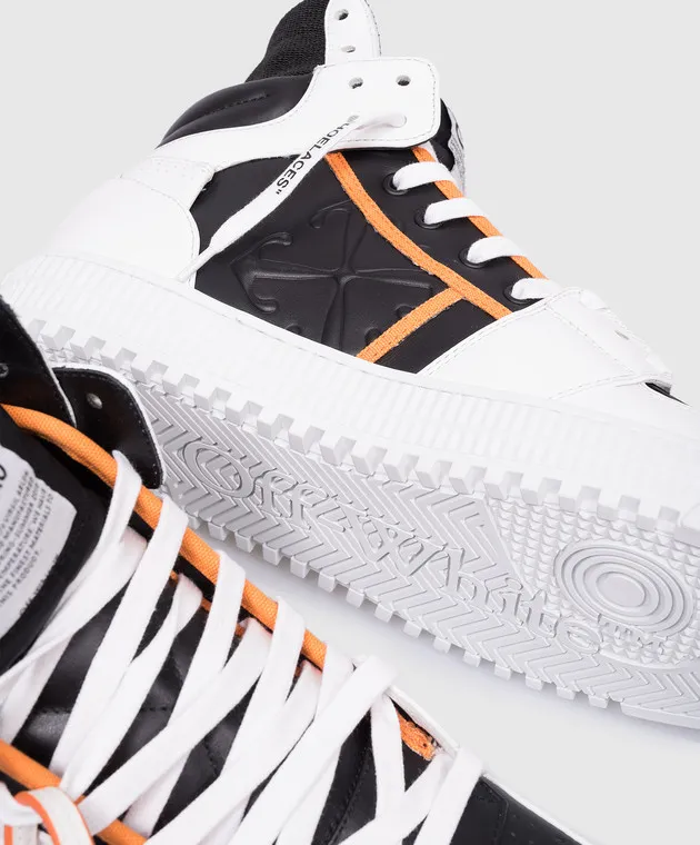 OFFWHITE WHITE LEATHER HIGHTOPS 3.0 OFF COURT