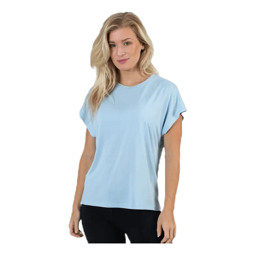 ONLY FREE LIFE S/S ONECK TOP JRS BLUE