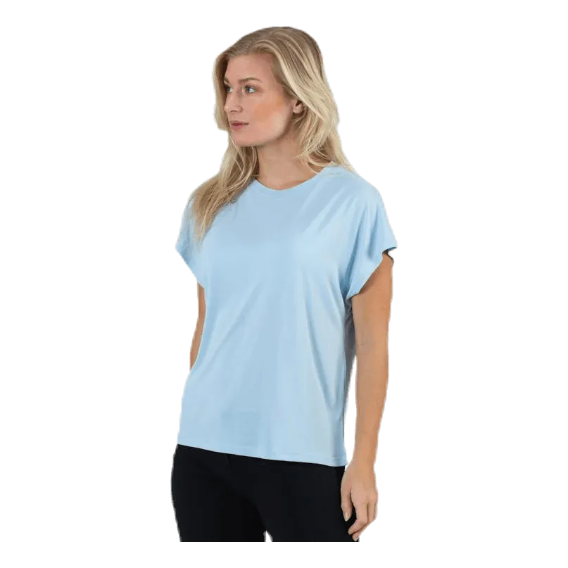 ONLY FREE LIFE S/S ONECK TOP JRS BLUE