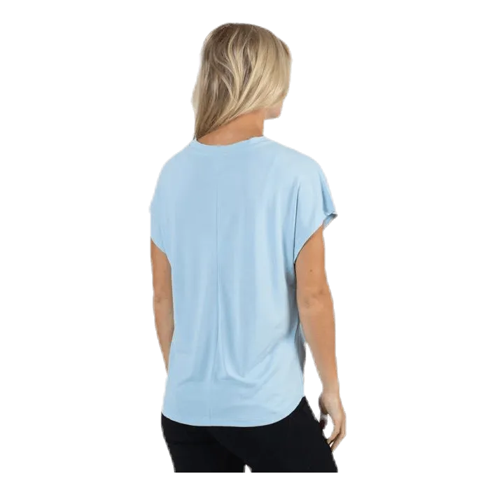 ONLY FREE LIFE S/S ONECK TOP JRS BLUE