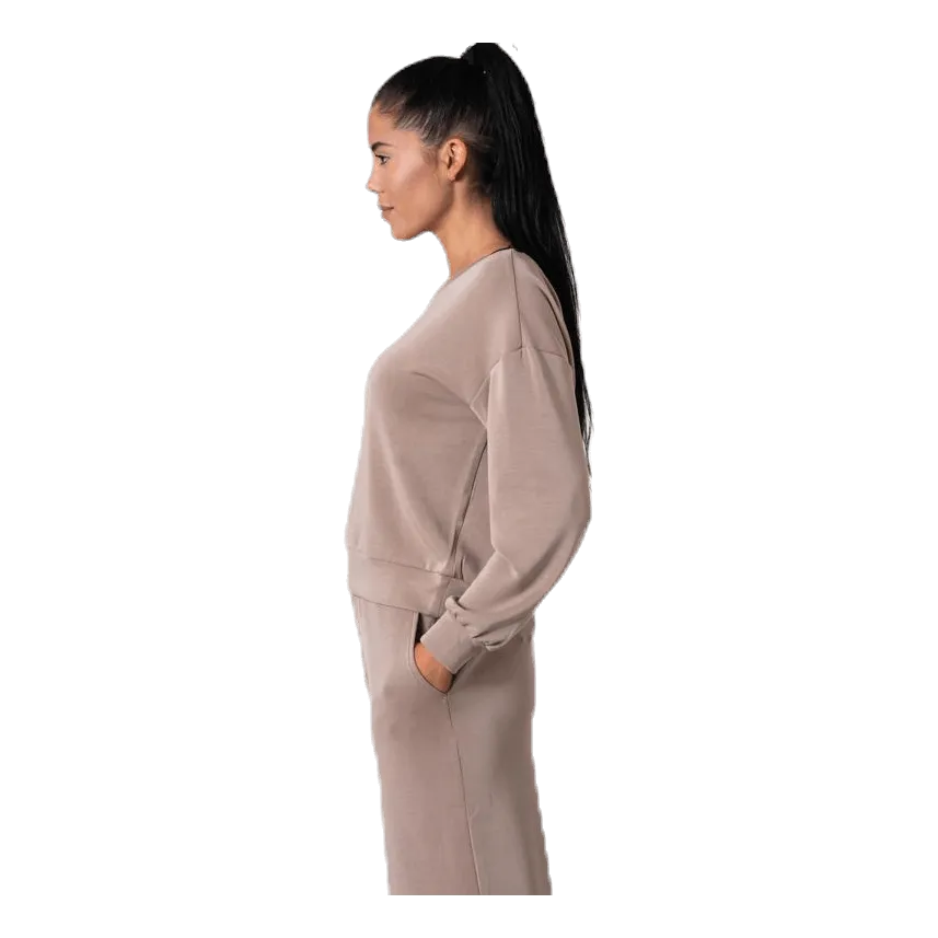 ONLY GAIA L/S VNECK TOP SWT WHITE