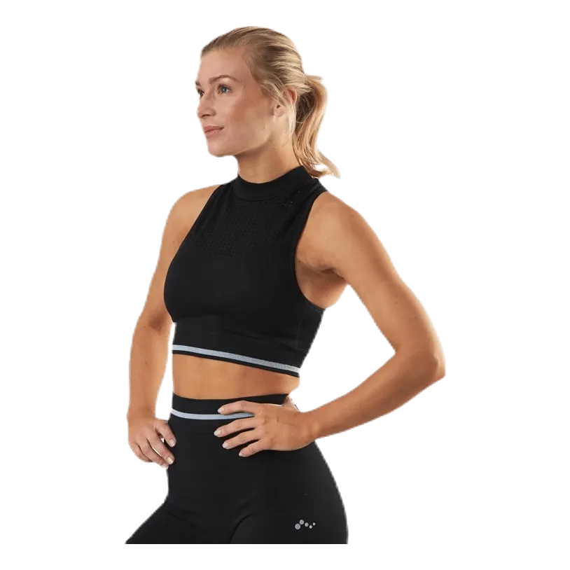 Only Play Aila Circular Sports Top Black