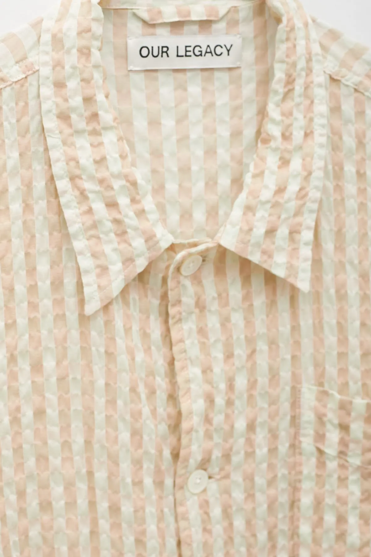 OUR LEGACY BASQUE SEERSUCKER CHECK BOX SHIRT