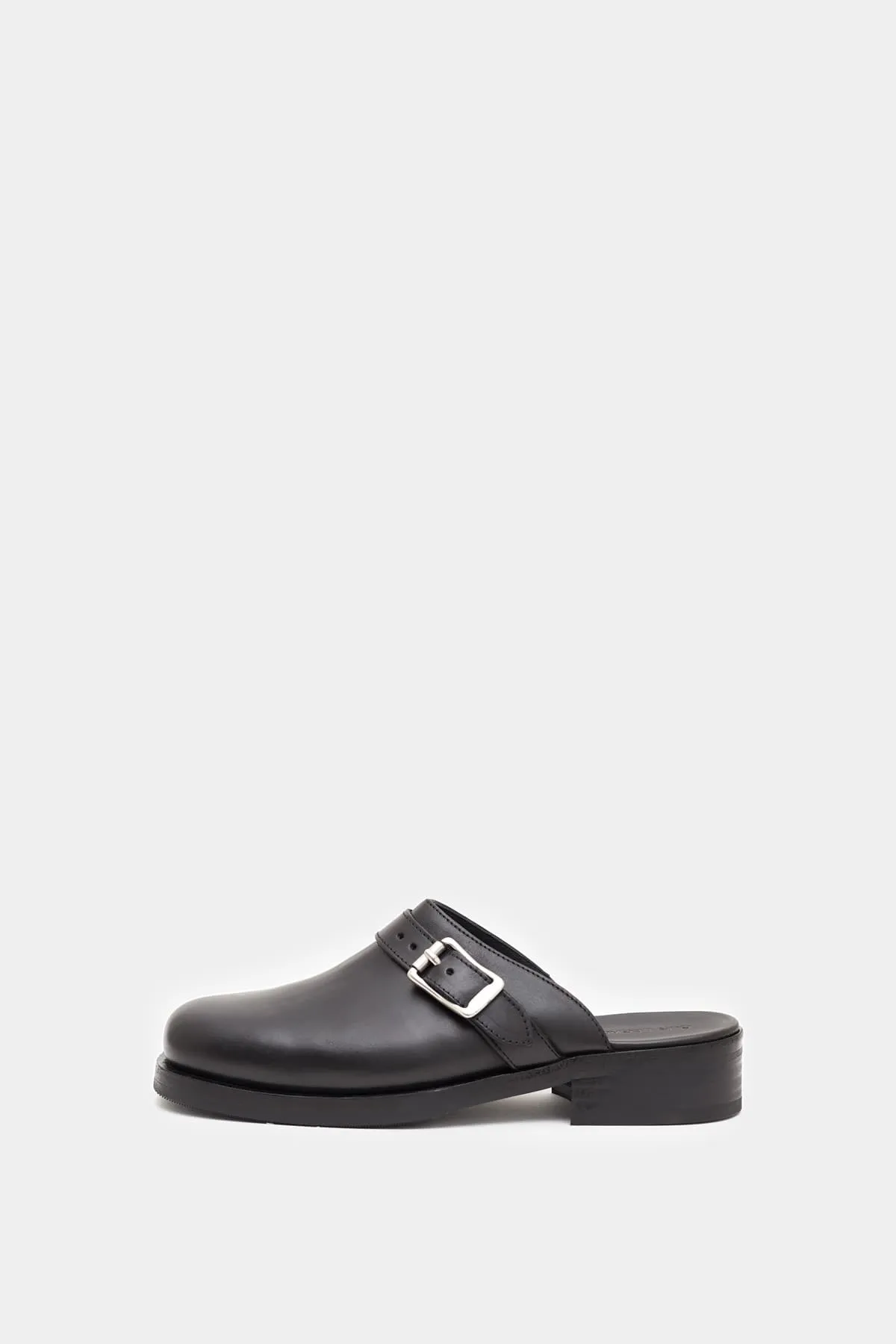 OUR LEGACY BLACK LEATHER CAMION MULE