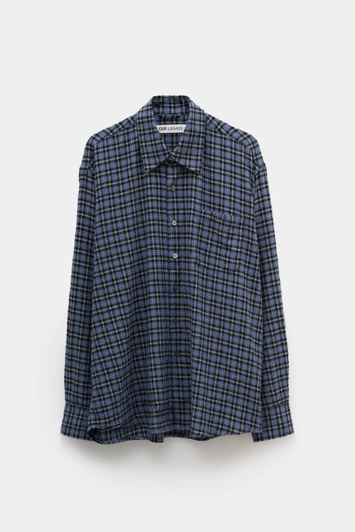 OUR LEGACY BLUE CANTRELL CHECK ABOVE SHIRT