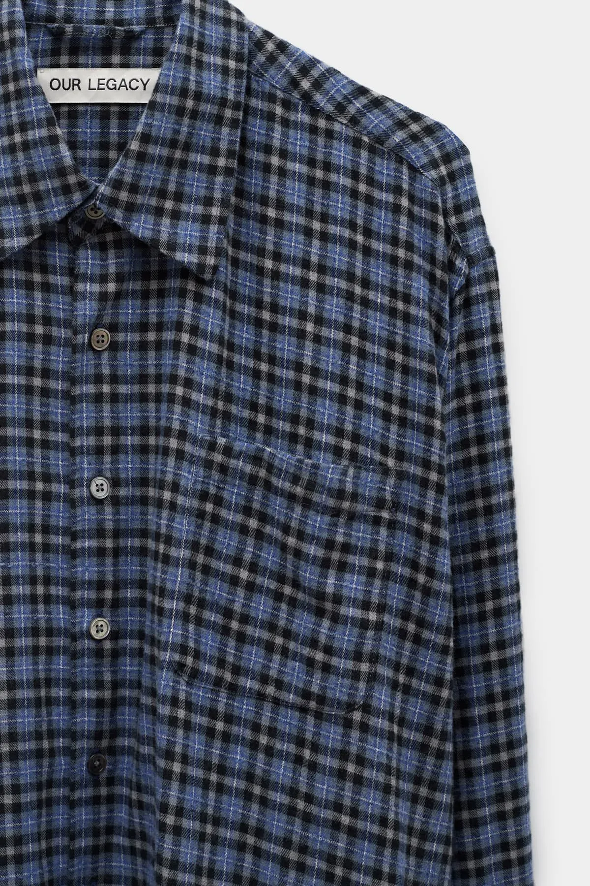 OUR LEGACY BLUE CANTRELL CHECK ABOVE SHIRT