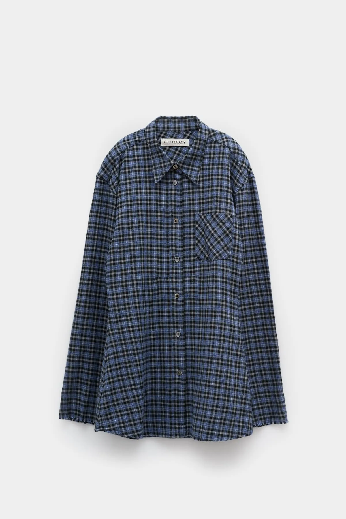 OUR LEGACY BLUE CANTRELL CHECK DAISY SHIRT