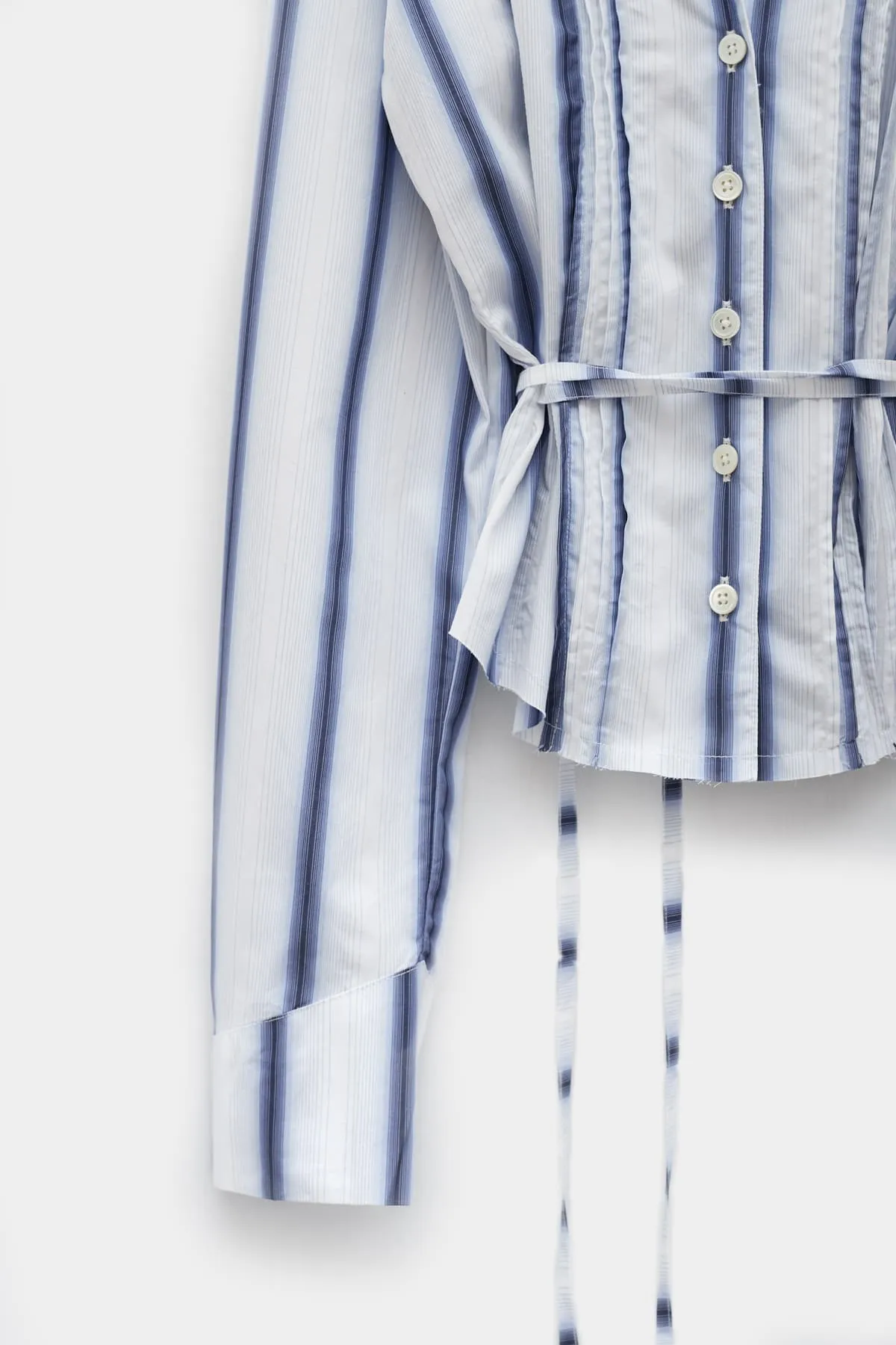OUR LEGACY BLUE PLEATED BLOUSE