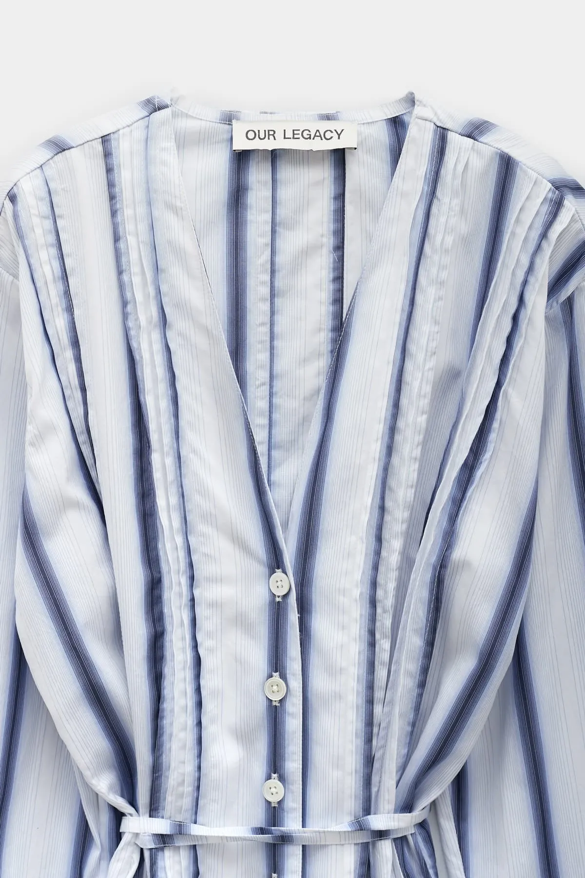 OUR LEGACY BLUE PLEATED BLOUSE