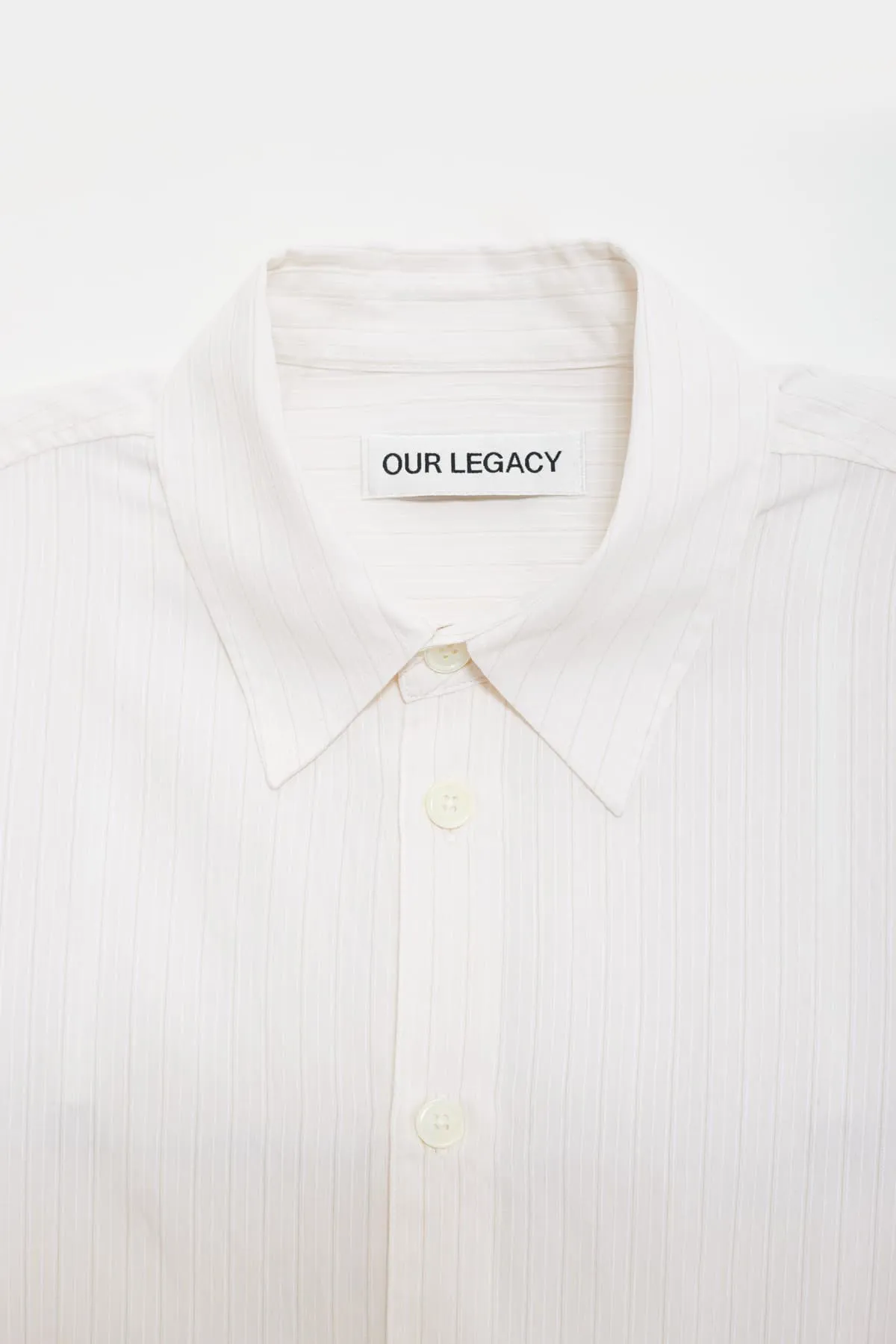 OUR LEGACY CREAM STRIPE BEYOND SHIRT
