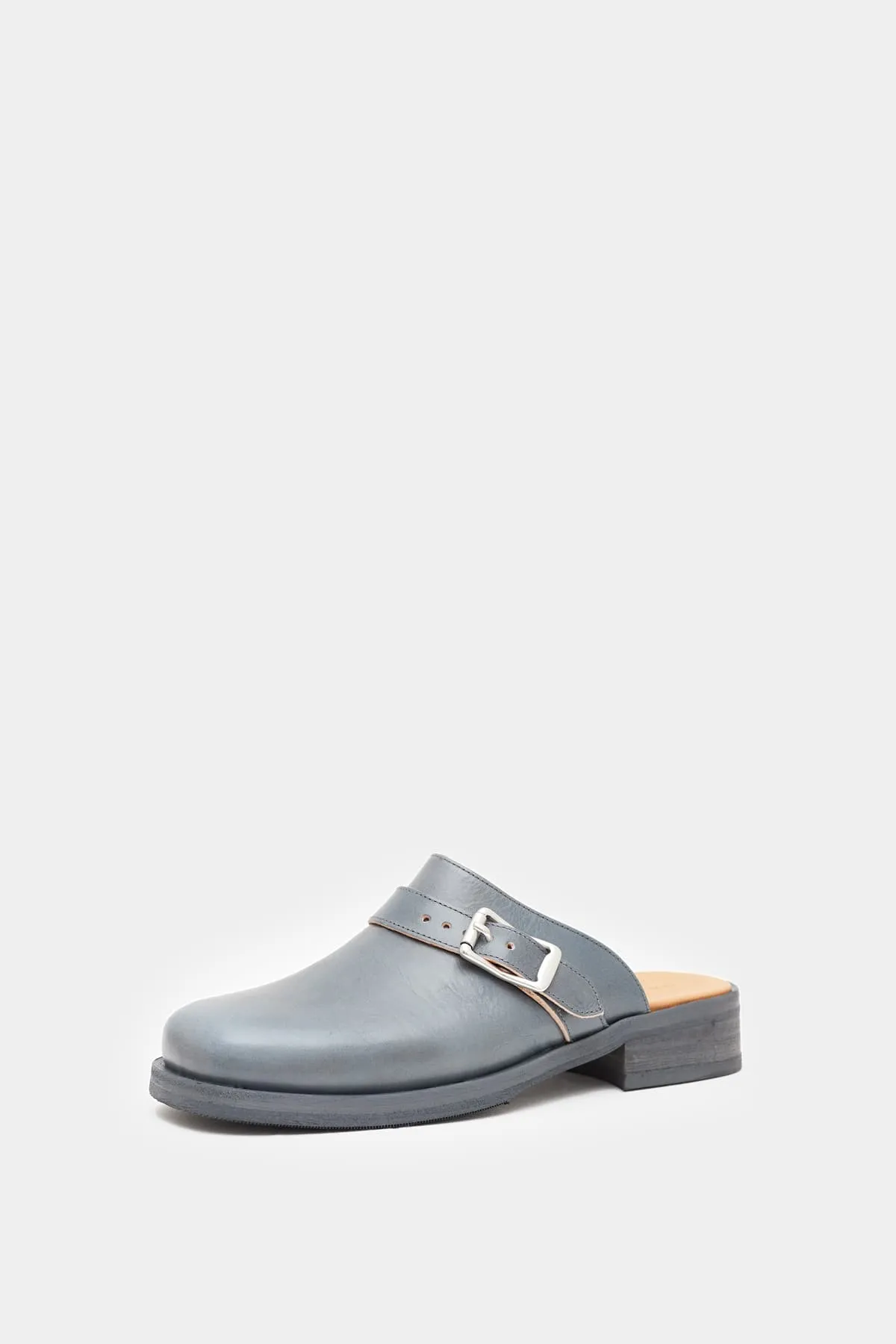OUR LEGACY DEEP SKY LEATHER CAMION MULE