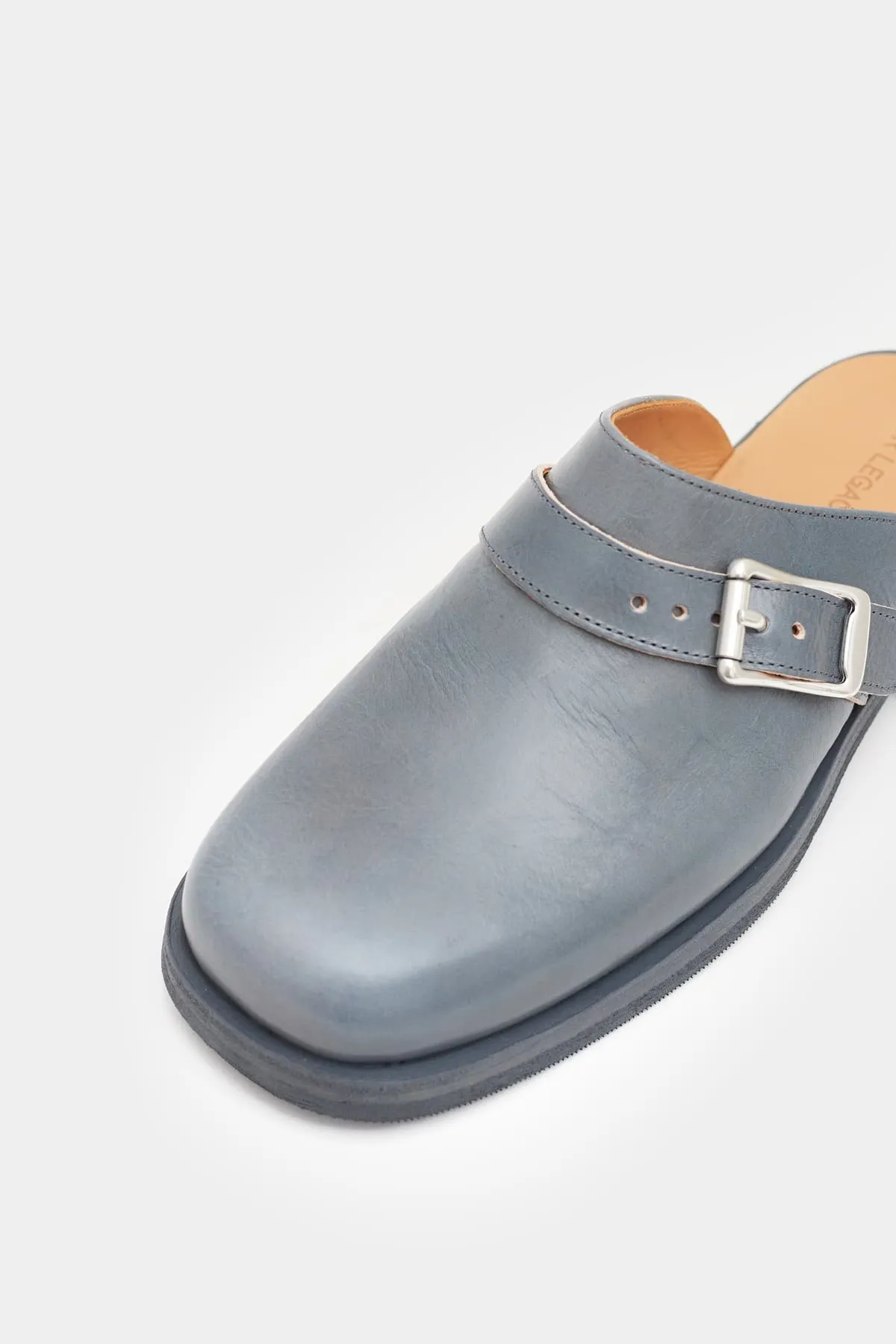 OUR LEGACY DEEP SKY LEATHER CAMION MULE