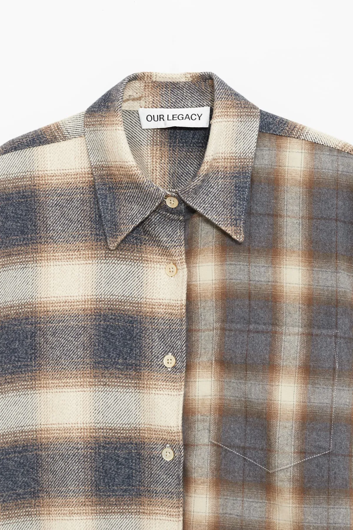 OUR LEGACY DOYLE CHECK APRON SHIRT