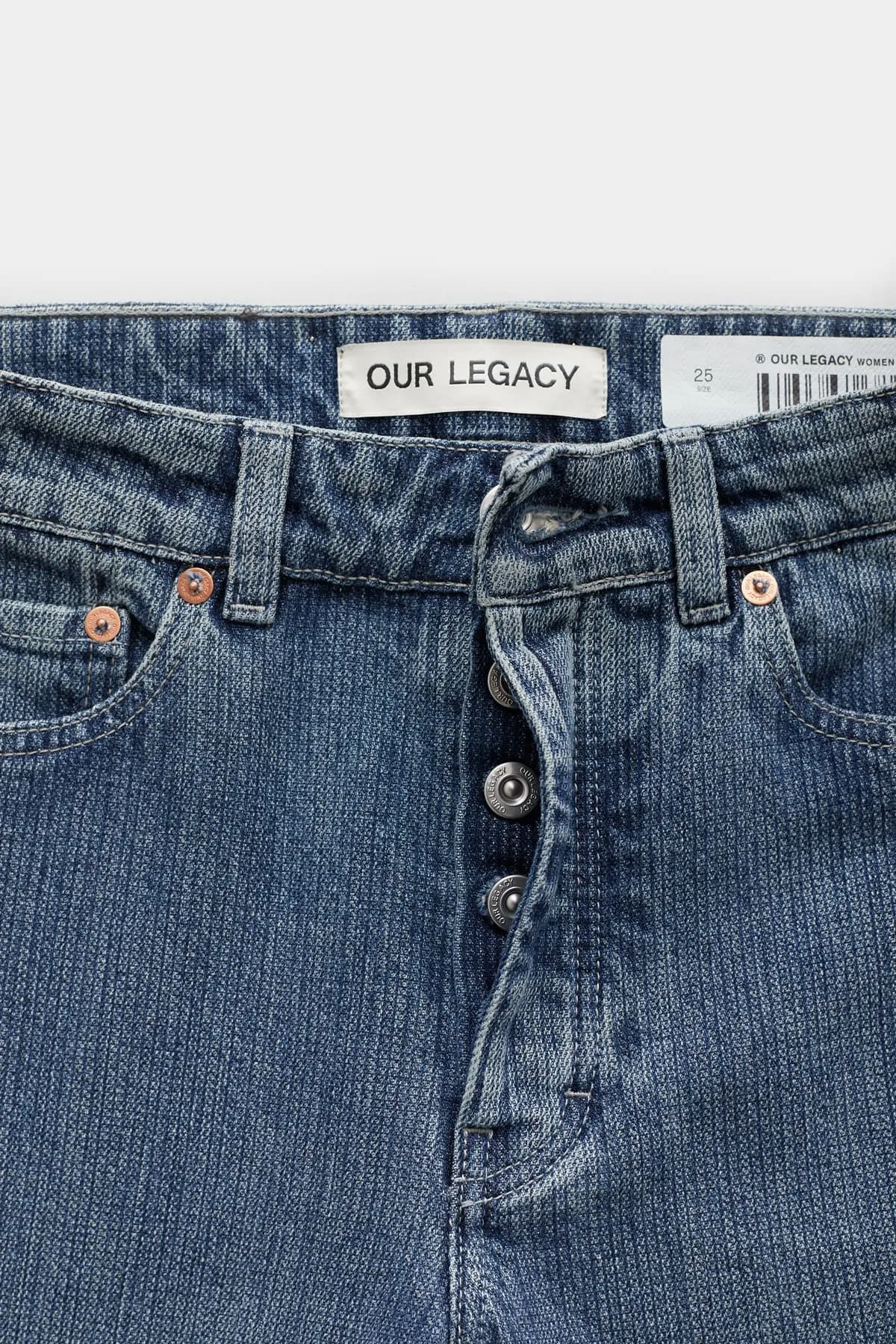 OUR LEGACY DREAM BLUE CHAIN LINEAR CUT TROUSER