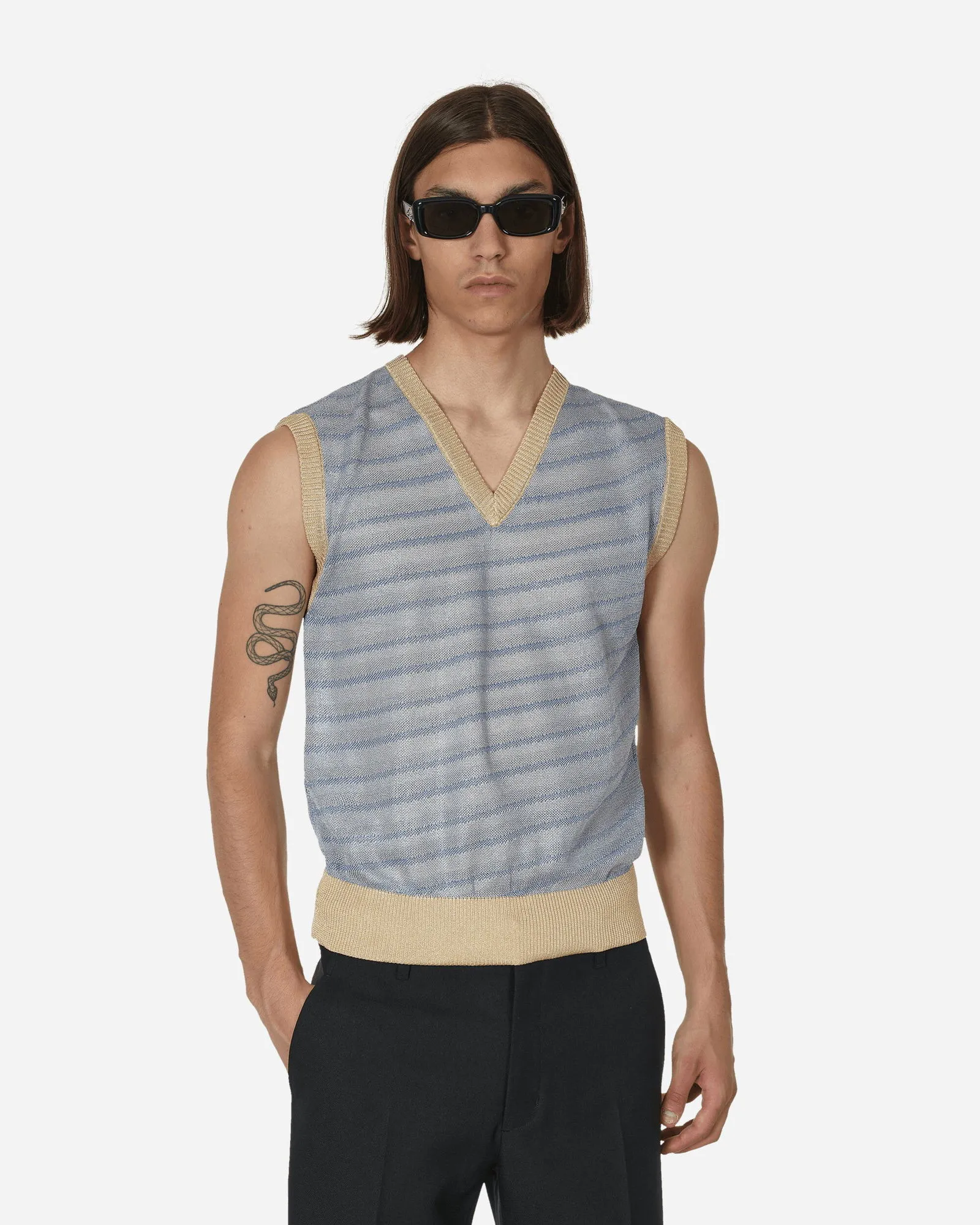 OUR LEGACY Static Stripes Knitted Vest