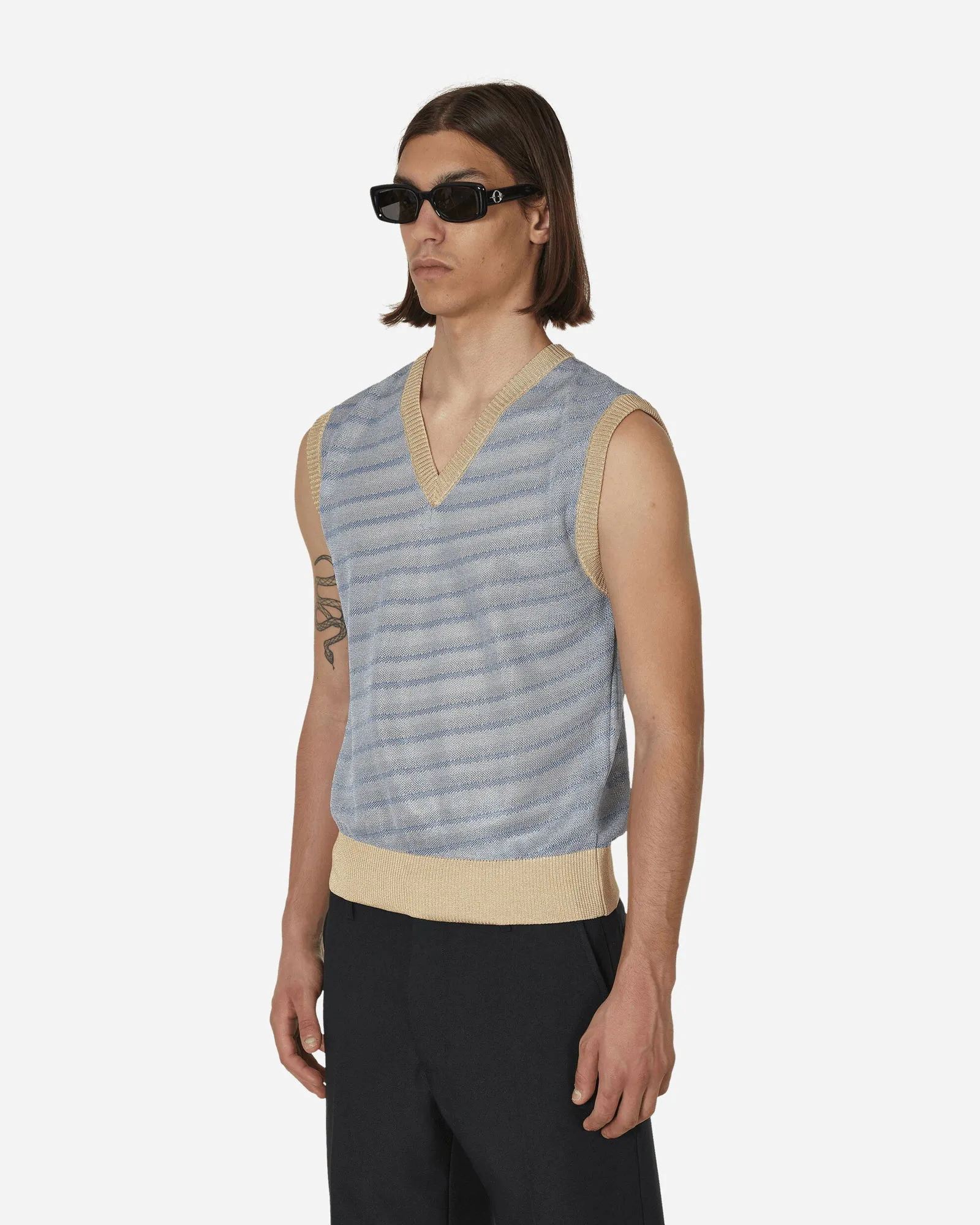 OUR LEGACY Static Stripes Knitted Vest