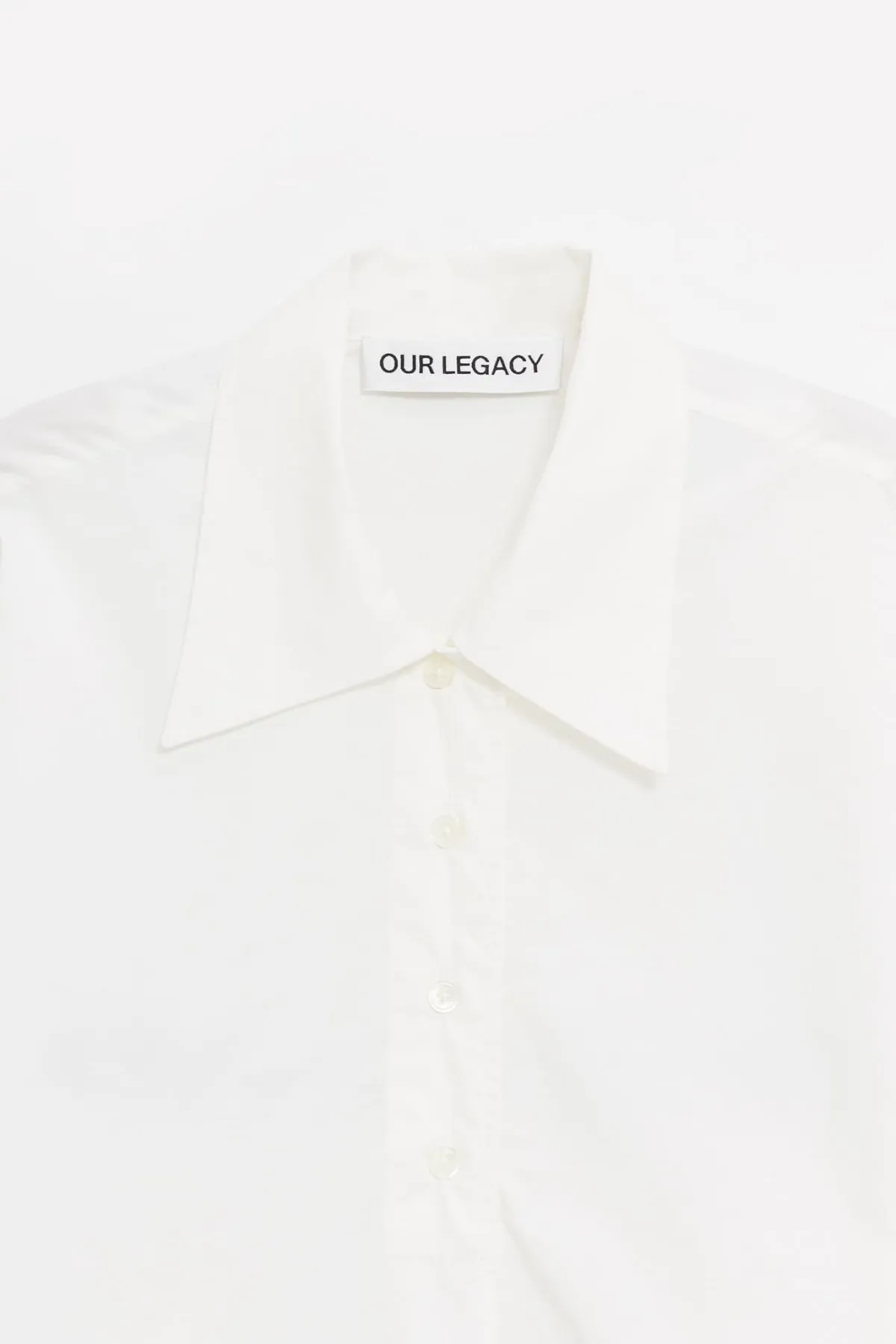 OUR LEGACY WHITE ORGANIC POPLIN NANNAS SHIRT
