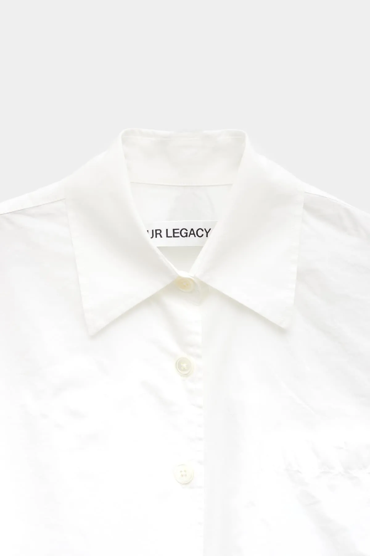 OUR LEGACY WHITE PEACHED CUPRO BORROWED SHIRT