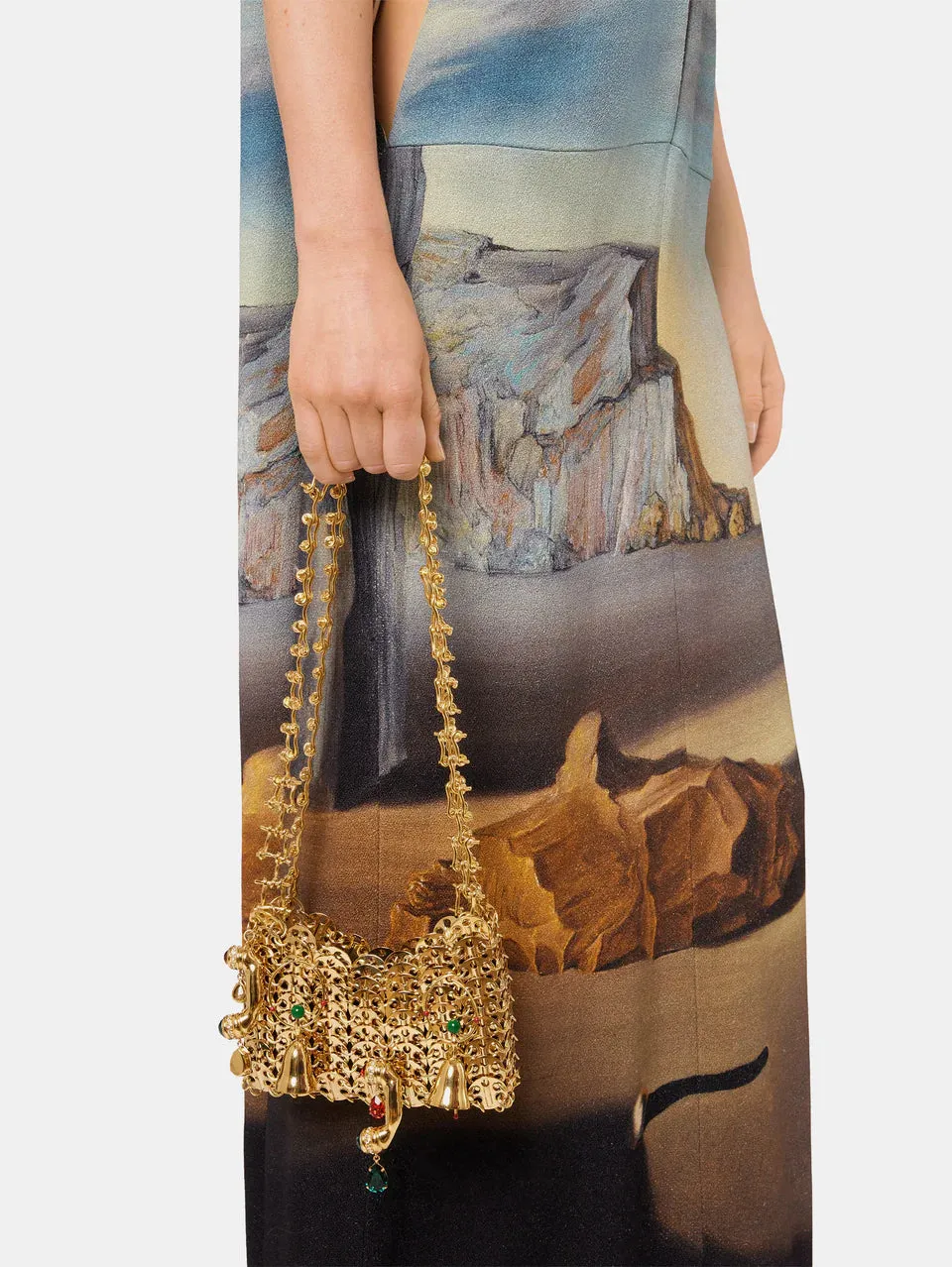 Paco Rabanne 1969 Nano Sac A Main Metal Dali Gold