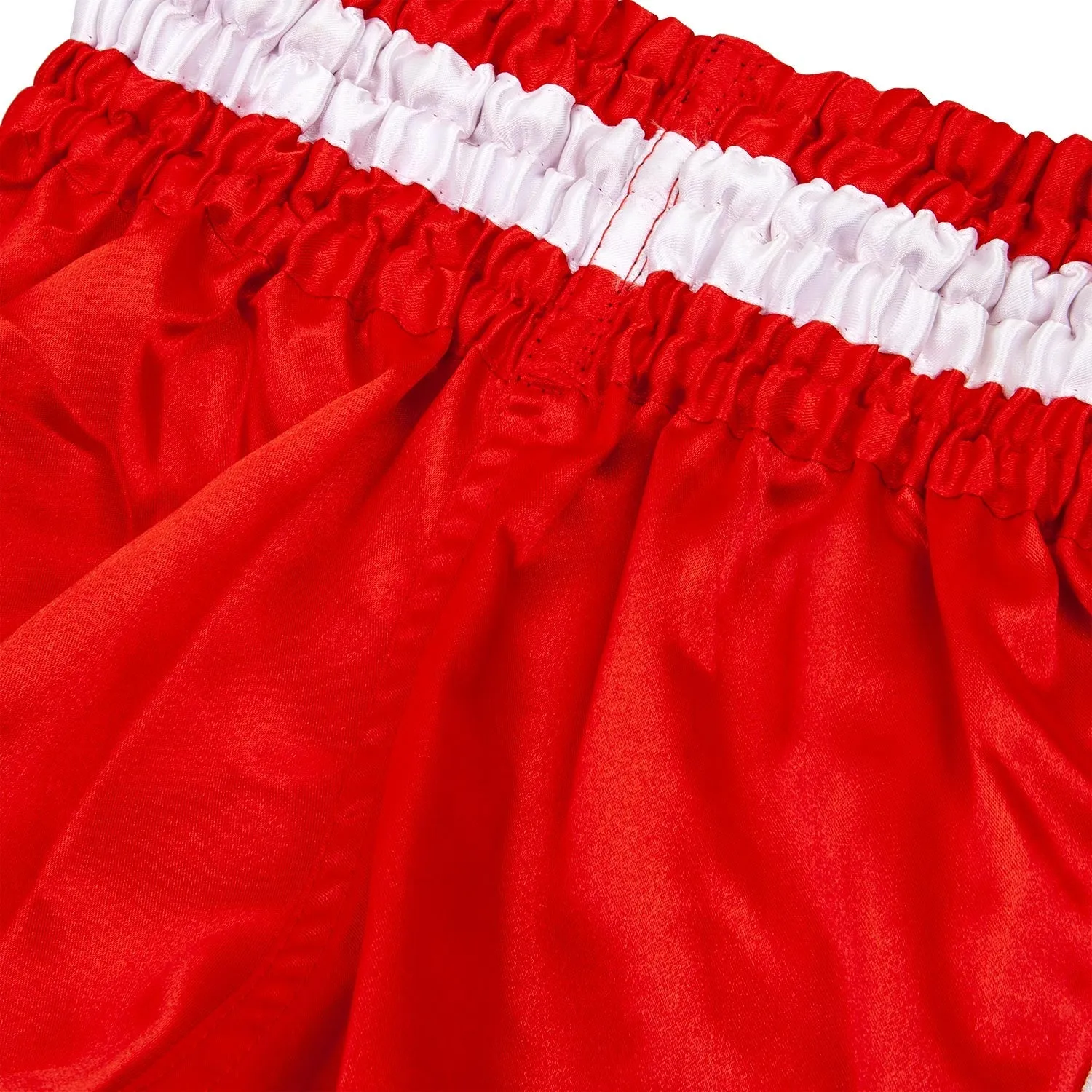 Pantalones Cortos de Muay Thai para Niños – Rojo / Blanco