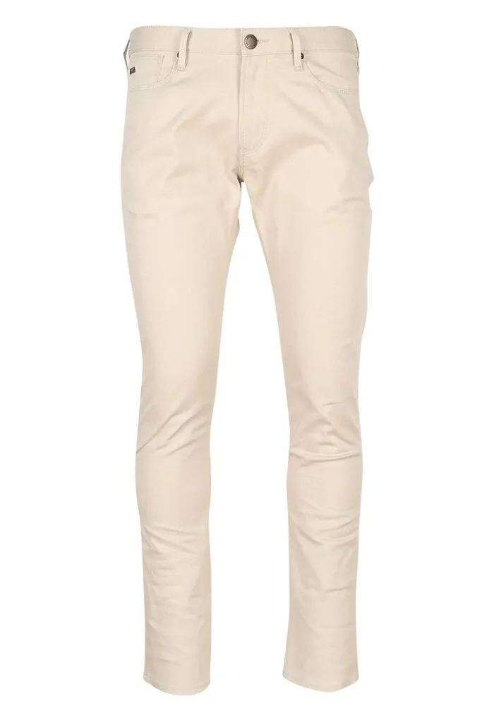 Pantalón beige con minilogo águila