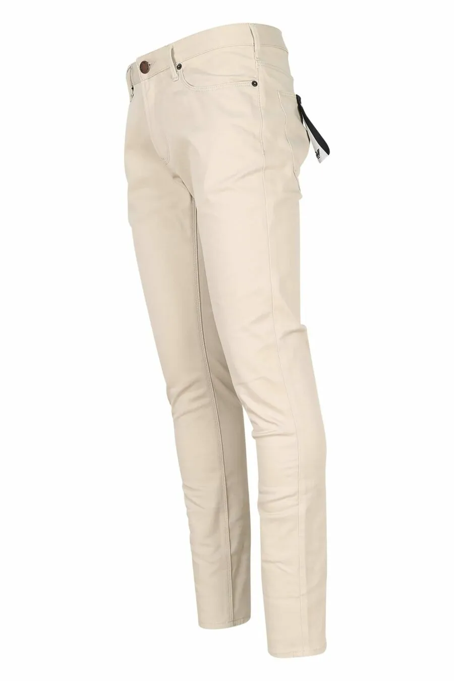 Pantalón beige con minilogo águila