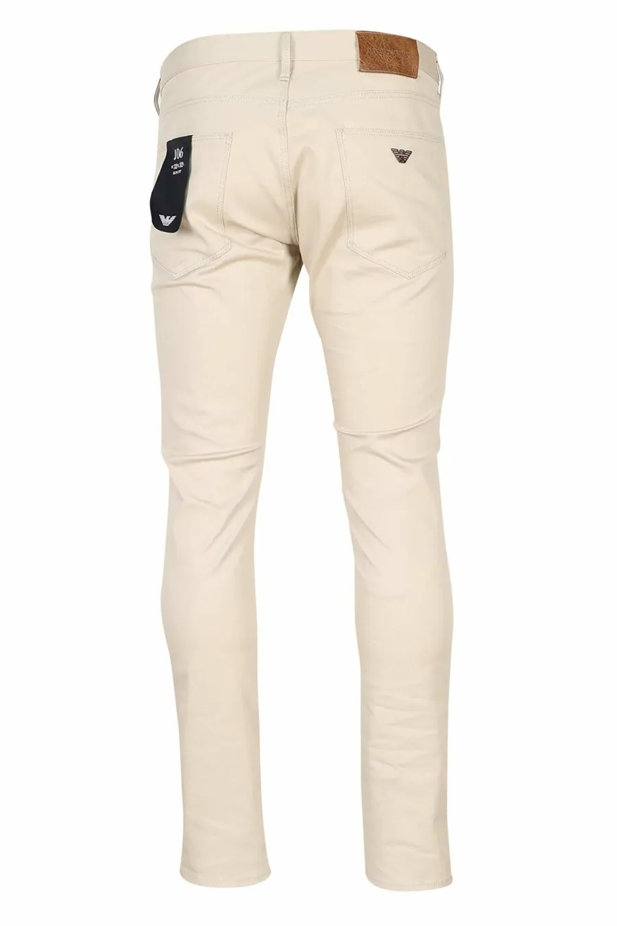 Pantalón beige con minilogo águila