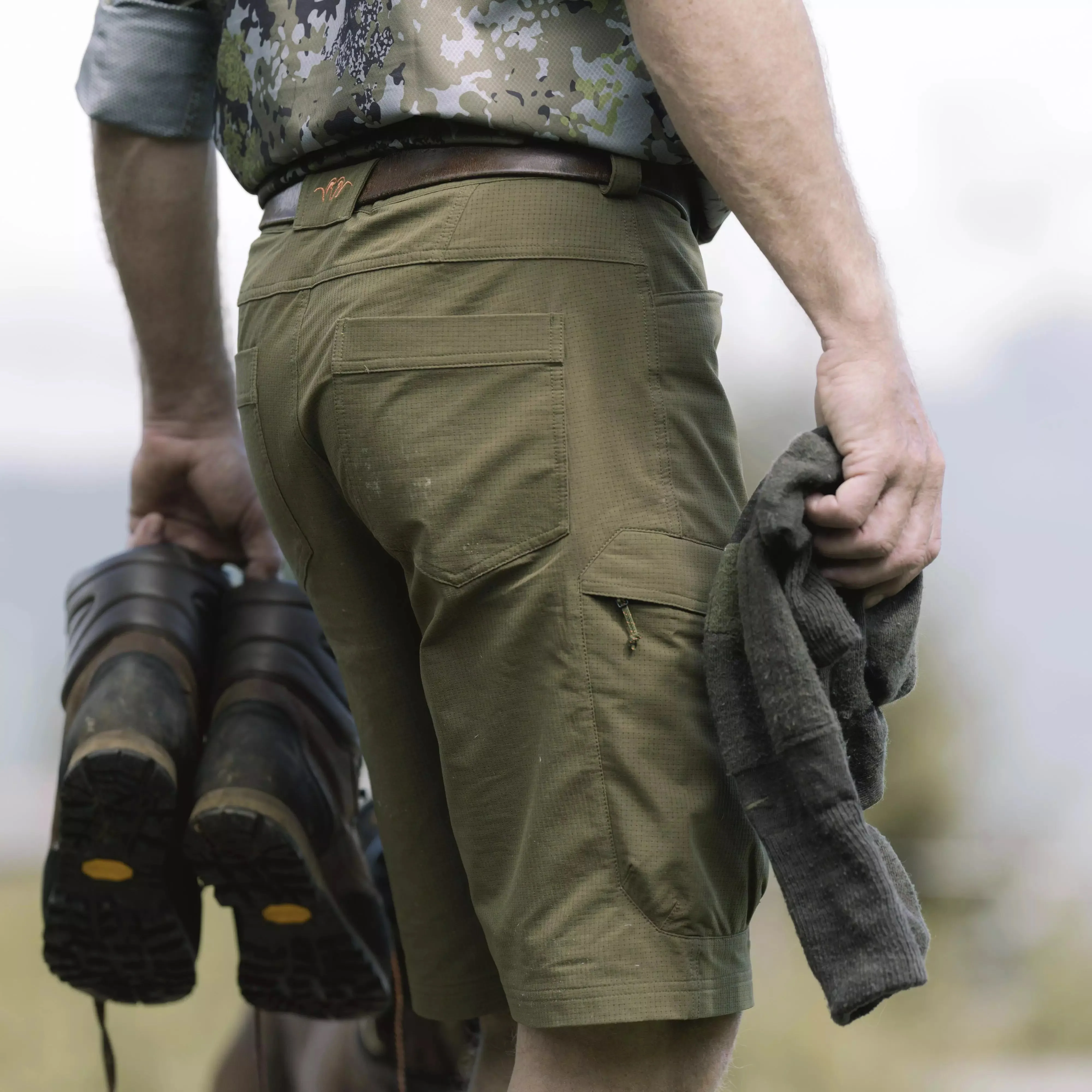 Pantalón Corto BLASER AirFlow HunTec Camo / Verde Olive