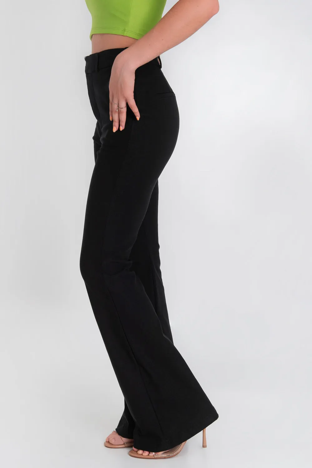 Pantalón de fit flare cintura alta