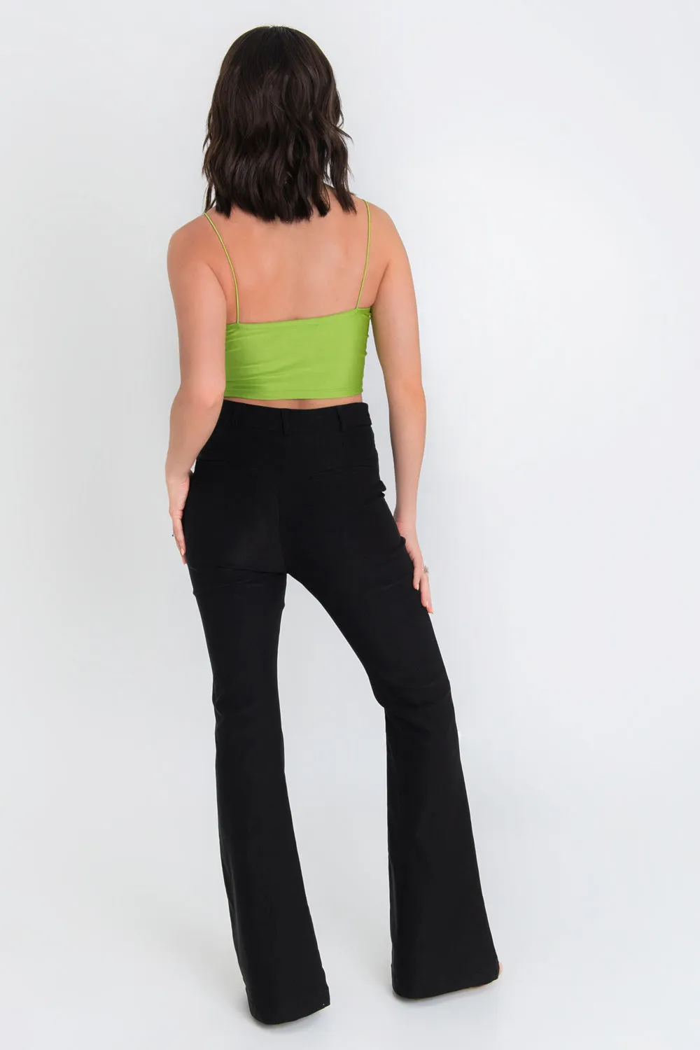 Pantalón de fit flare cintura alta
