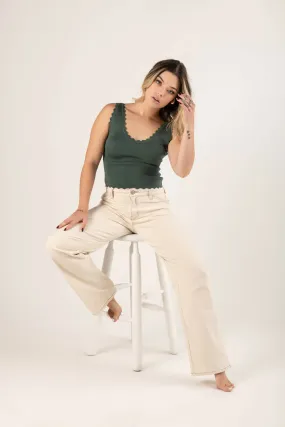 Pantalón tipo carpintero talle alto YMI