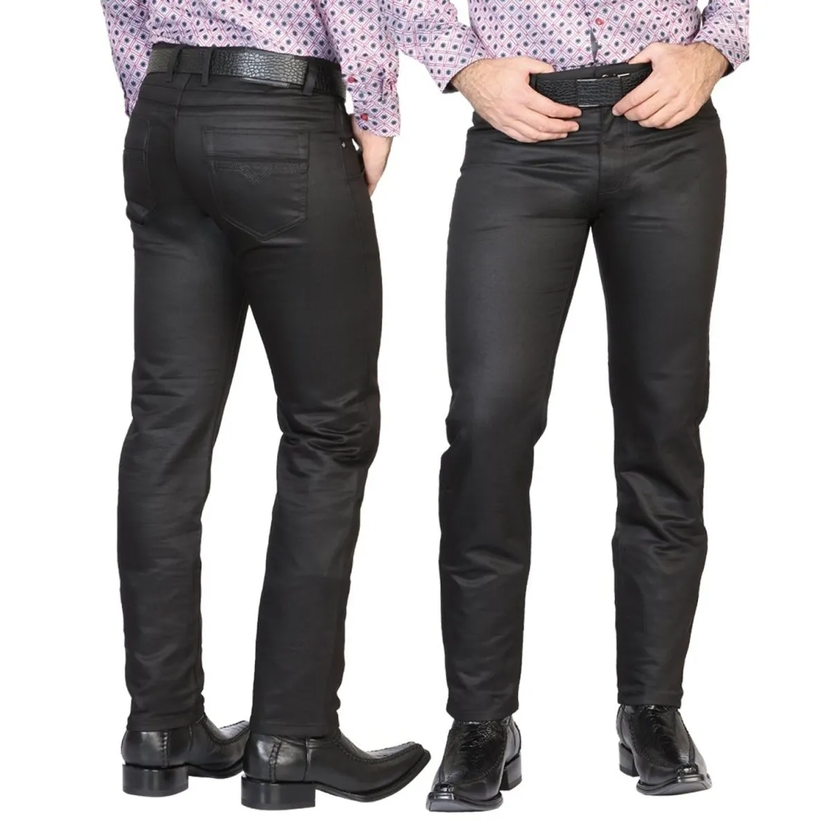 PANTALóN VAQUERO LISO COLOR NEGRO CENTENARIO MON5601