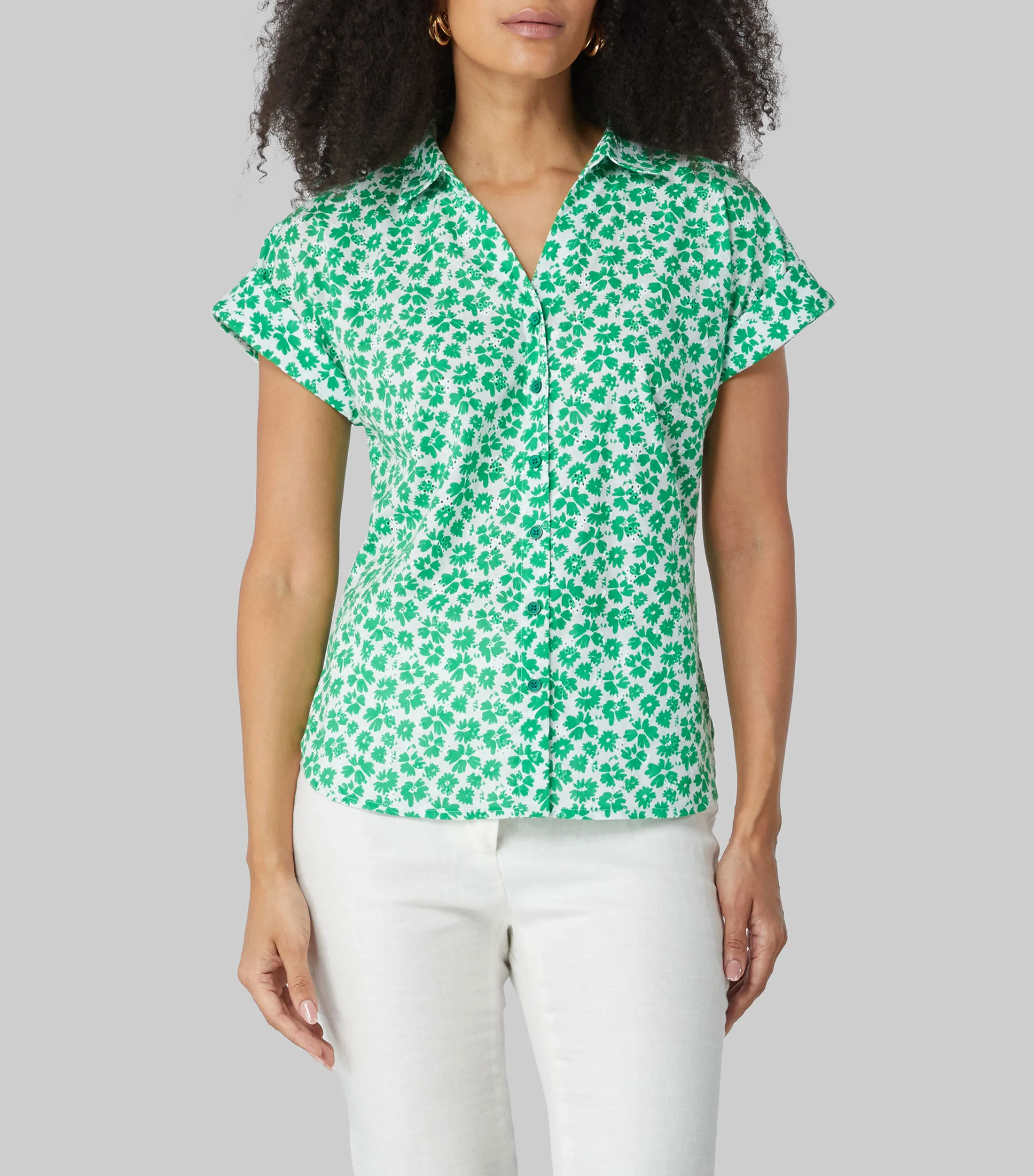 Pertegaz Blusa estampada con manga corta Mujer