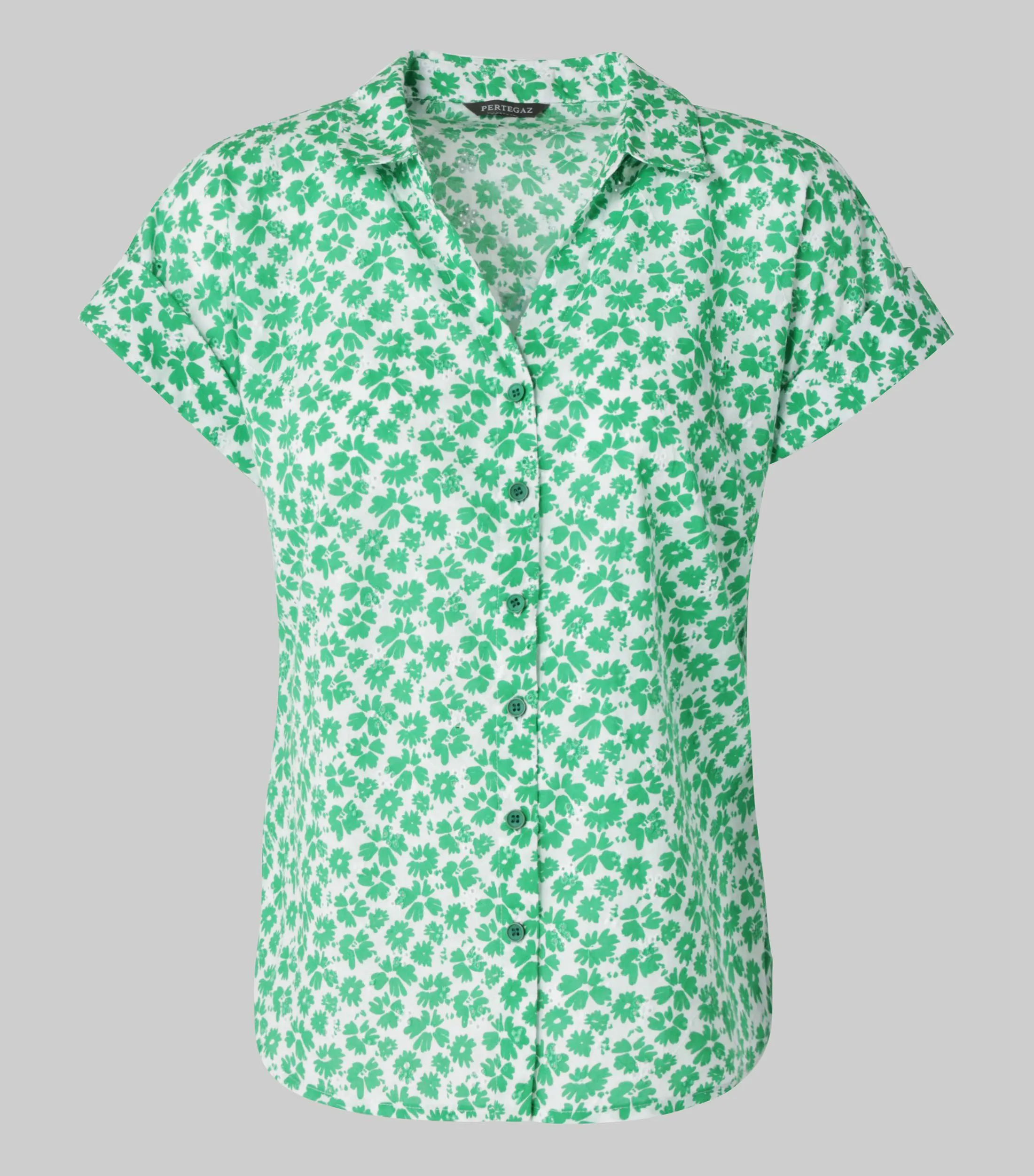 Pertegaz Blusa estampada con manga corta Mujer