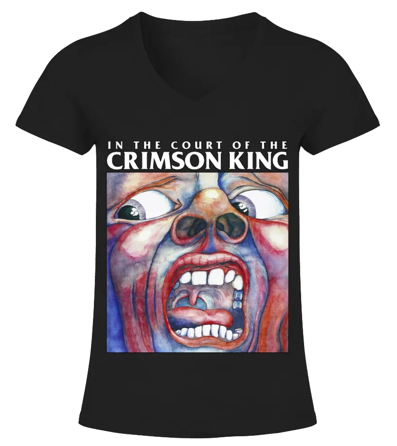 PGSRBK. IN THE COURT OF THE CRIMSON KING (1969)  KING CRIMSON CAMISETA CUELLO PICO MUJER