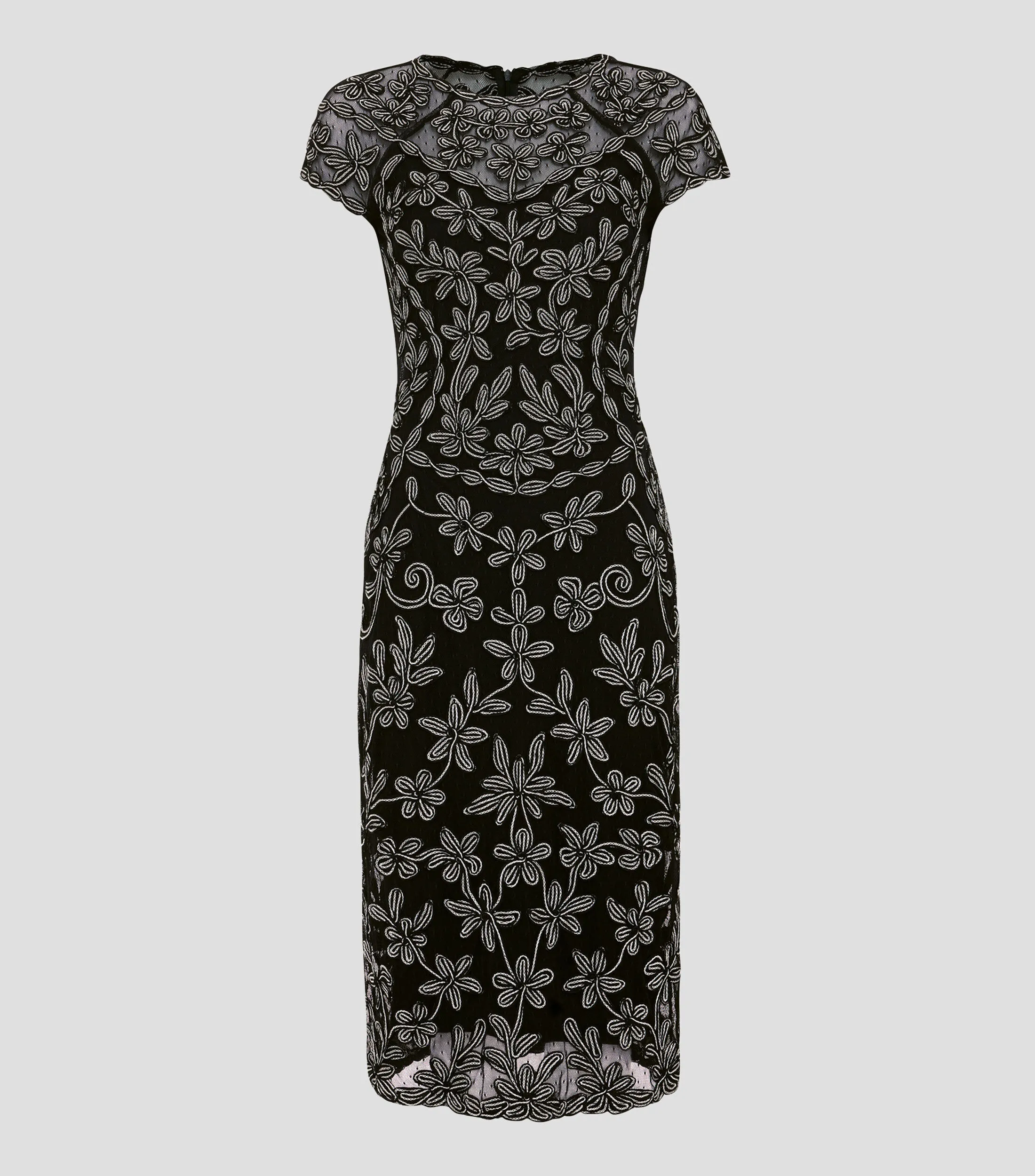 Phase Eight Vestido midi con flores con manga corta Mujer