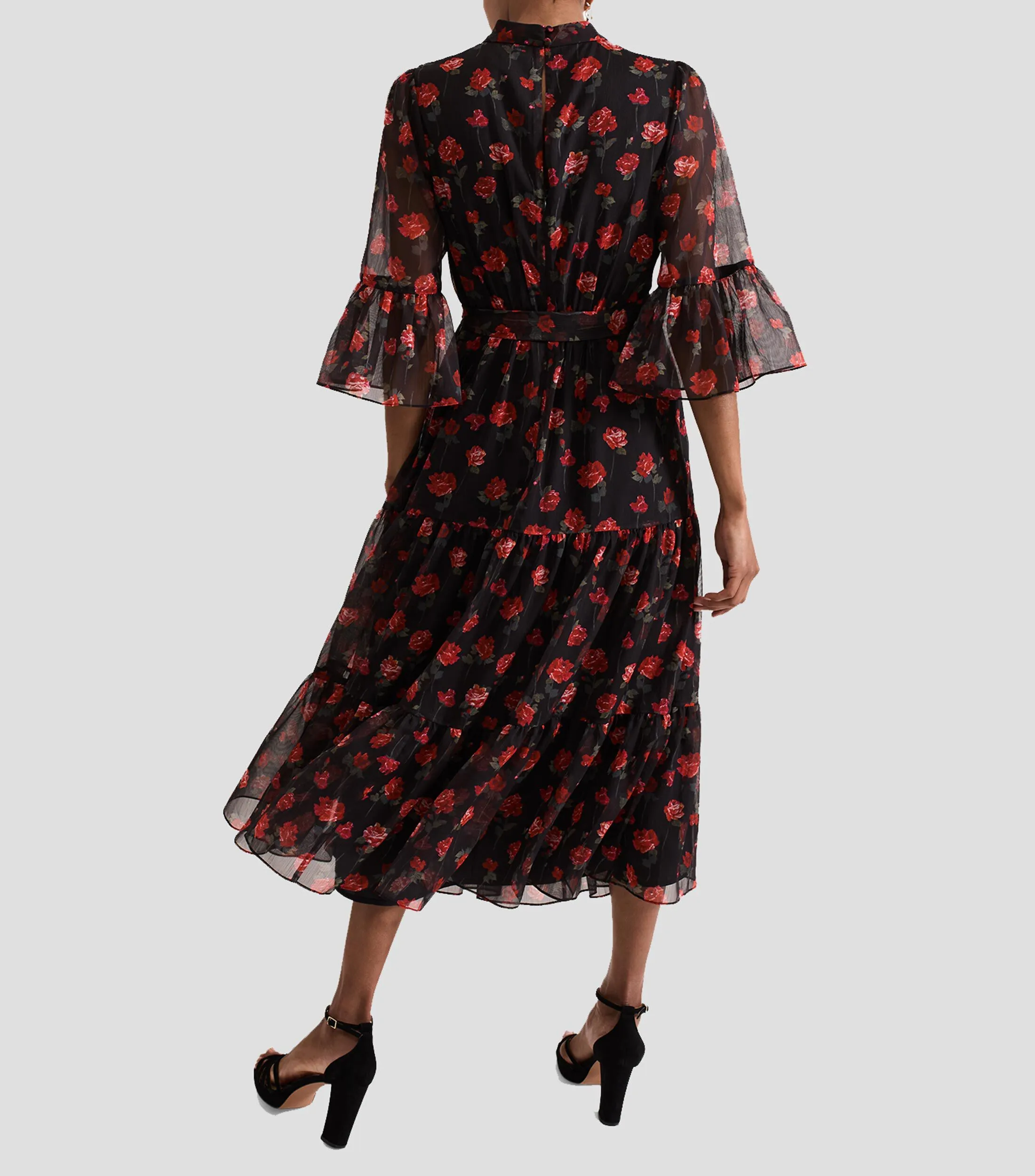 Phase Eight Vestido Midi manga 3/4 estampado Mujer