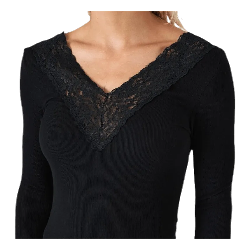 Pieces Siri Ls Top Black