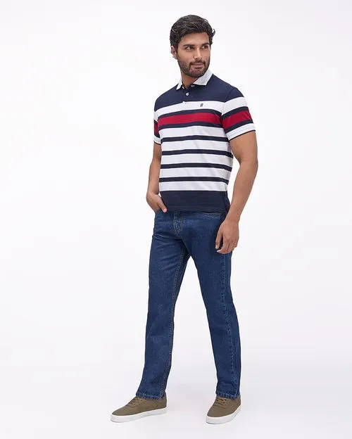 Polo Cuello Camisa Hombre Saylor Azul