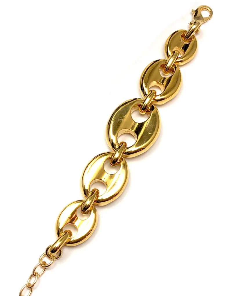 PULSERAS ANCHAS MUJER DORADAS DE CALABROTE, ALTA BISUTERIA Y JOYERIA