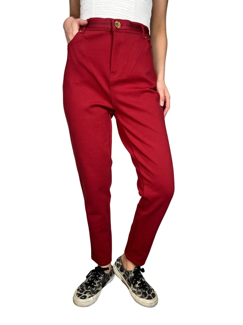 PURIFICACIÓN GARCÍA Pantalón Skinny Burdeo