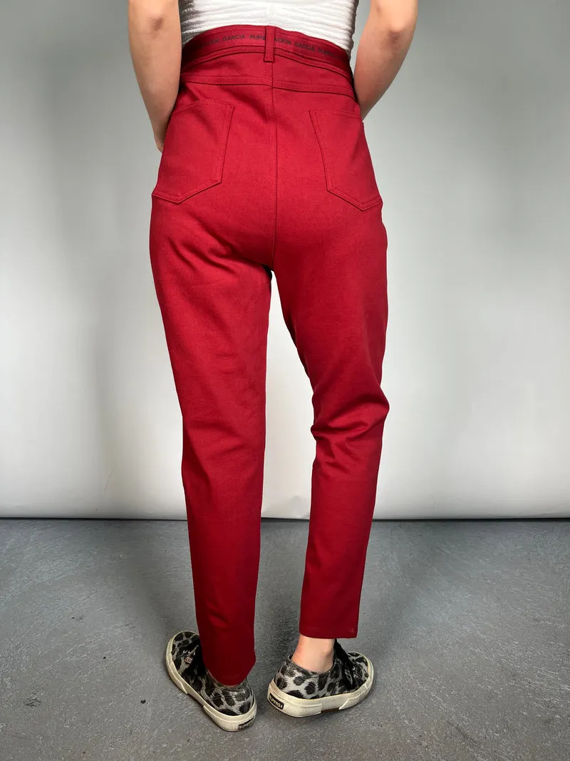 PURIFICACIÓN GARCÍA Pantalón Skinny Burdeo