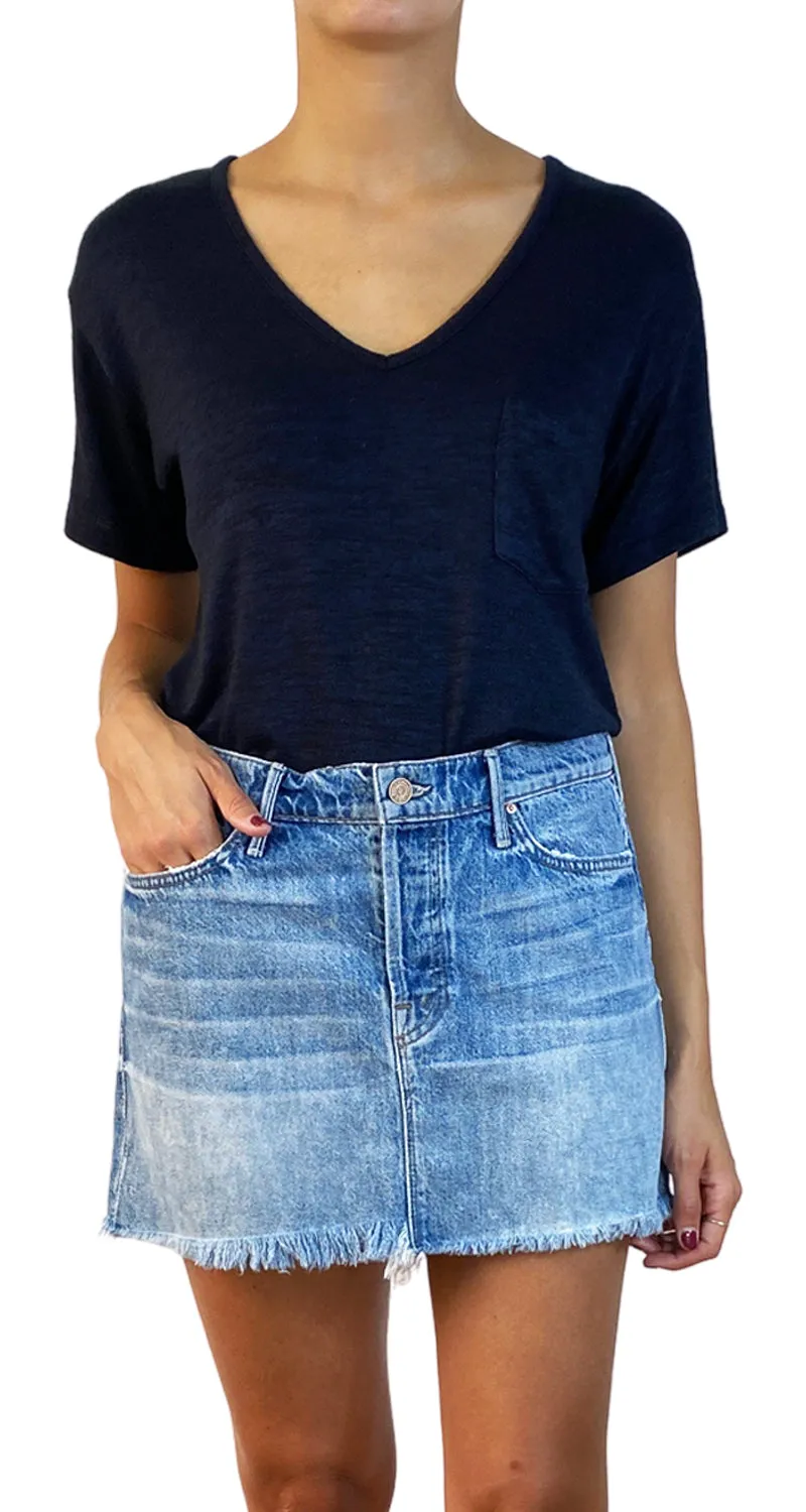 RAG & BONE Polera Azul Escote V