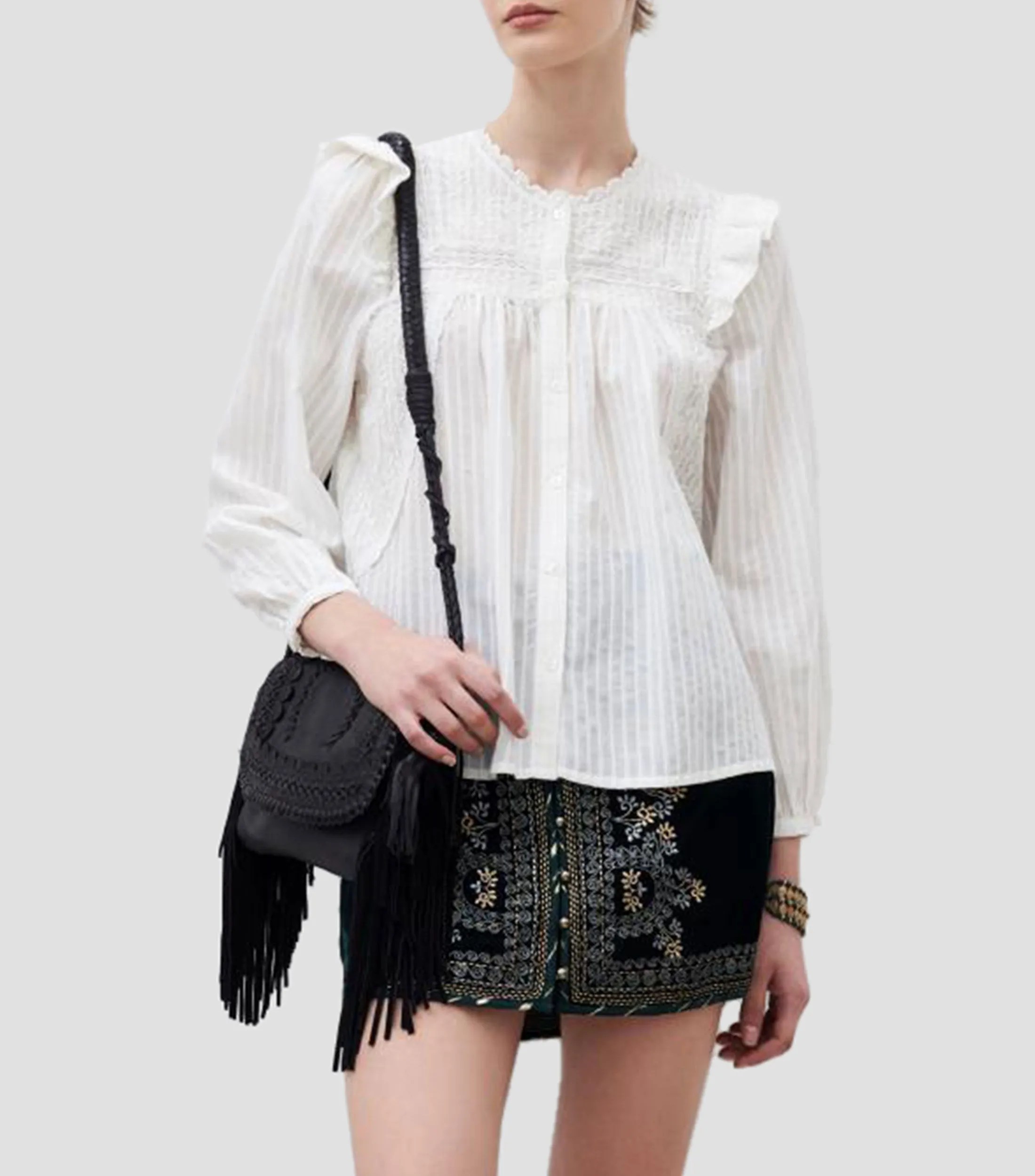 Rapsodia Blusa rayas manga larga Mujer
