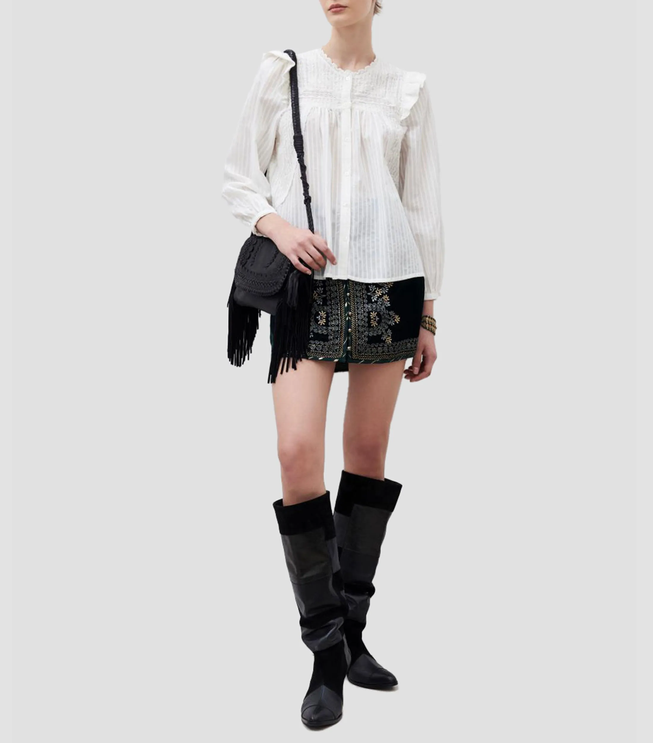 Rapsodia Blusa rayas manga larga Mujer