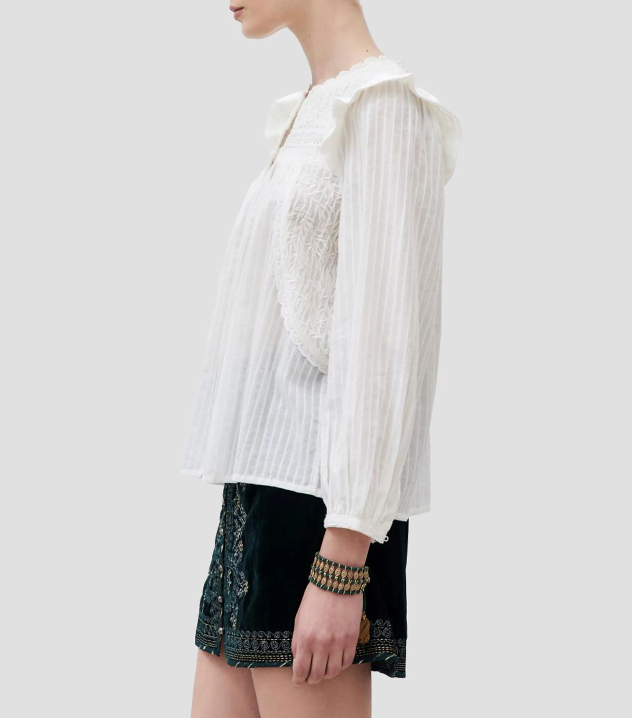 Rapsodia Blusa rayas manga larga Mujer
